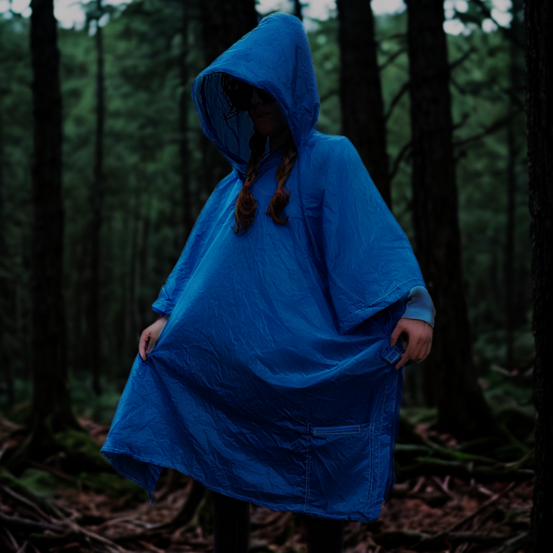 Blue Waterproof Poncho